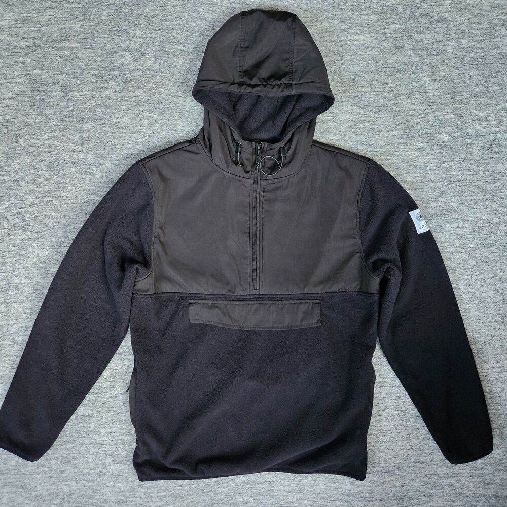 Autumn MTN Collection Men's Small Fleece Pullover Jacket Sweatshirt Black EUC